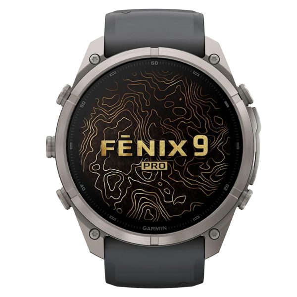 Garmin Fenix 9 Pro AMOLED InReach 51mm Graphite/Black Silicone Titanium Watch 010-04337-21