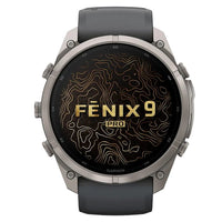 Garmin Fenix 9 Pro AMOLED InReach 51mm Graphite/Black Silicone Titanium Watch 010-04337-21
