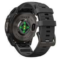 Garmin Fenix 9 47mm Carbon Grey DLC / Black Silicone Titanium Watch 010-04762-11