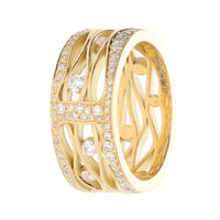 Diamond 0.81ct 18ct Yellow Gold Wave Ring - Michael Jones Jeweller