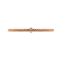 Fope Flex'It  Prima 18ct Rose Gold 0.01ct Diamond Set Bracelet Medium - Michael Jones Jeweller