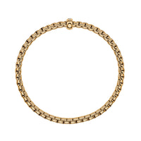 FOPE Flex'it Eka 18ct Yellow Gold 0.01ct Diamond Set Bracelet Small