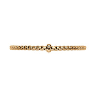 FOPE Flex'it Eka 18ct Yellow Gold 0.01ct Diamond Set Bracelet Small