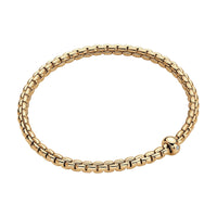 FOPE Flex'it Eka 18ct Yellow Gold 0.01ct Diamond Set Bracelet Small