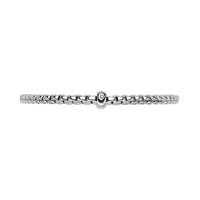 FOPE Flex'it Eka 18ct White Gold 0.01ct Diamond Set Bracelet Medium - Michael Jones Jeweller