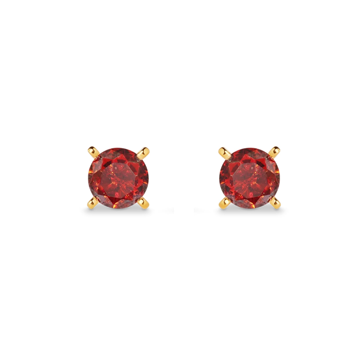 Coeur de Lion Glam Dot 5 mm gold-red Stud Earrings - Michael Jones Jeweller