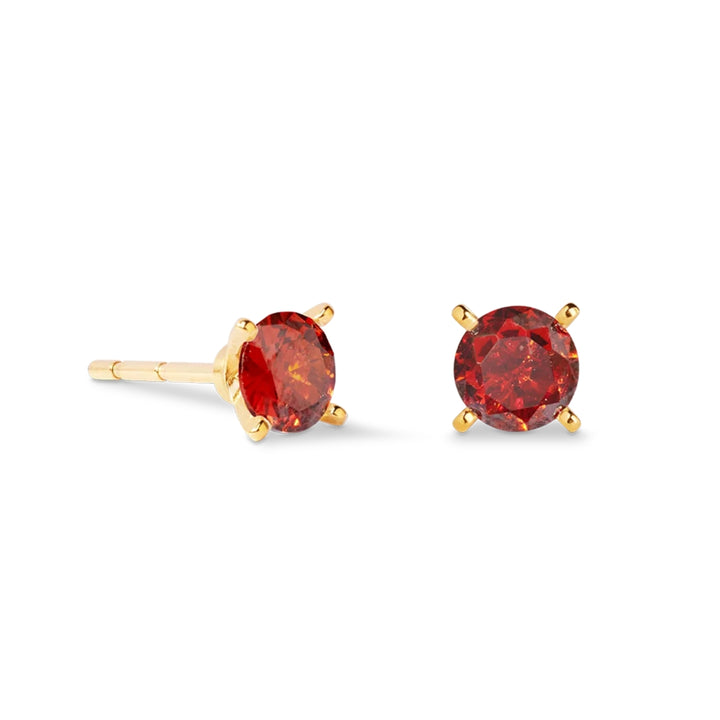 Coeur de Lion Glam Dot 5 mm gold-red Stud Earrings