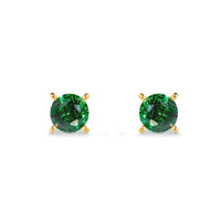 Coeur de Lion Glam Dot 5 mm gold-dark green Stud Earrings