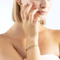 Coeur de Lion Glam Dot 5 mm gold-dark green Stud Earrings