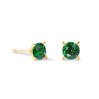 Coeur de Lion Glam Dot 5 mm gold-dark green Stud Earrings
