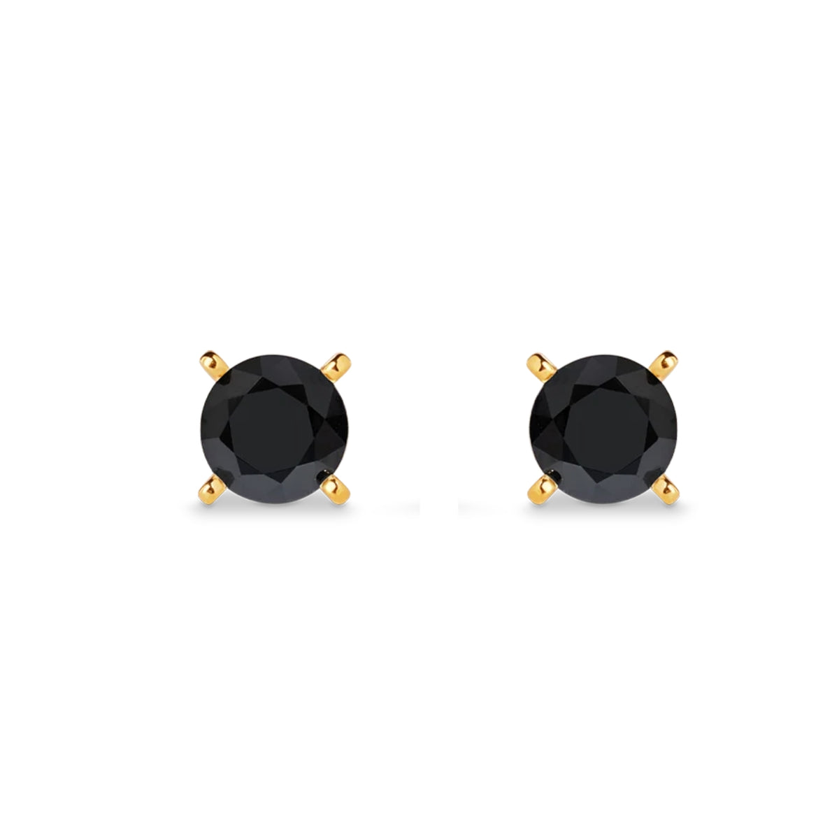 Coeur de Lion Glam Dot 5 mm gold-black Stud Earrings - Michael Jones Jeweller