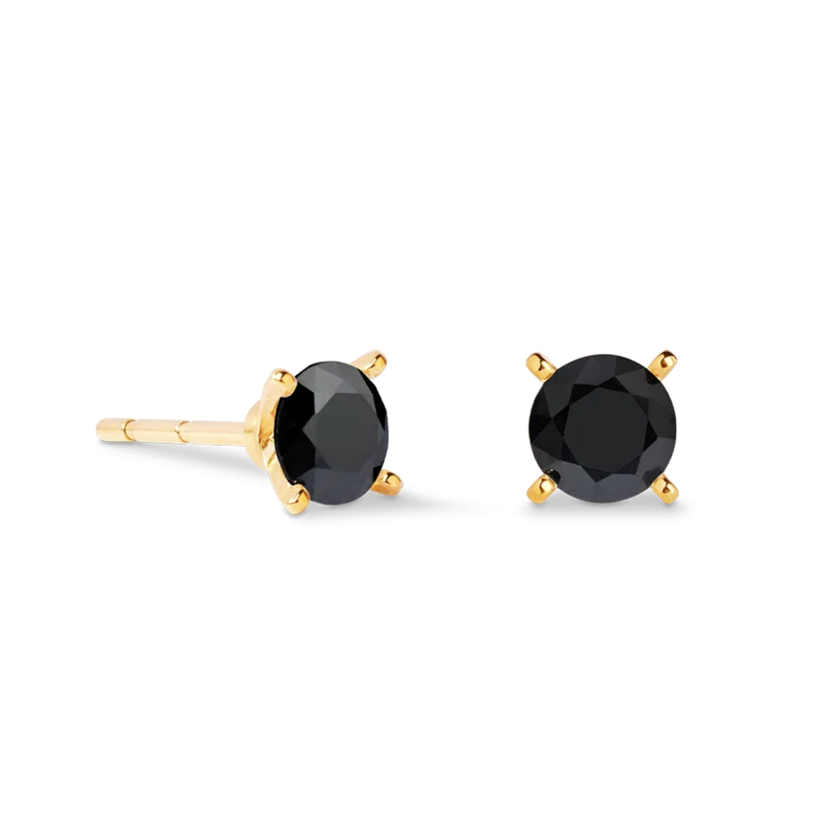Coeur de Lion Glam Dot 5 mm gold-black Stud Earrings - Michael Jones Jeweller