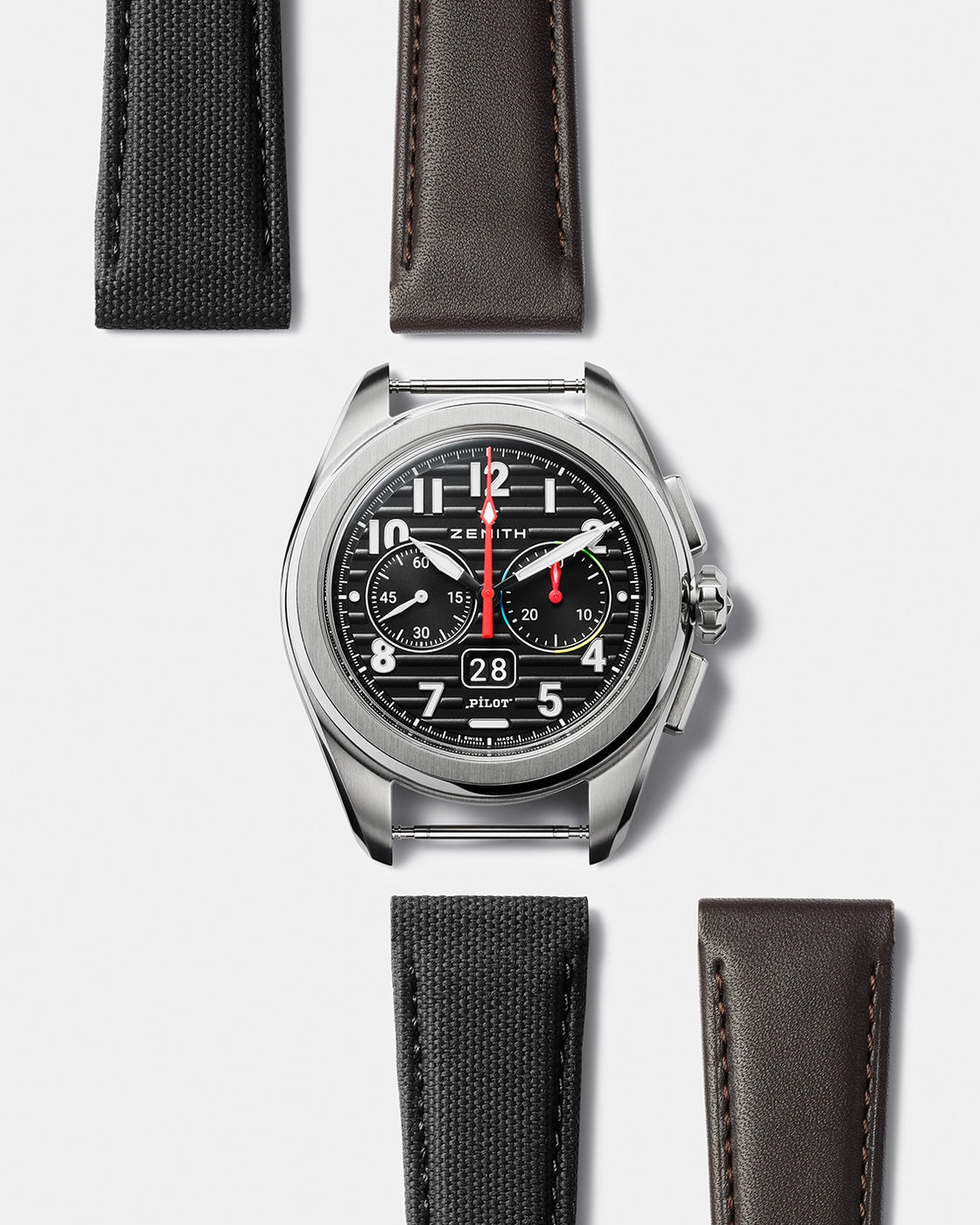 Zenith Pilot Big Date Flyback 36'000 VpH - Luxury Men's Watch 03.4000.3652/21.I001 - Michael Jones Jeweller