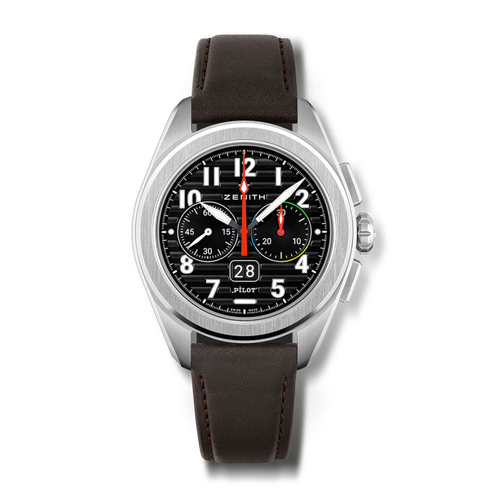 Zenith Pilot Big Date Flyback 36'000 VpH - Luxury Men's Watch 03.4000.3652/21.I001 - Michael Jones Jeweller