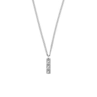 Coeur de Lion Spikes Trio Bar Silver Necklace