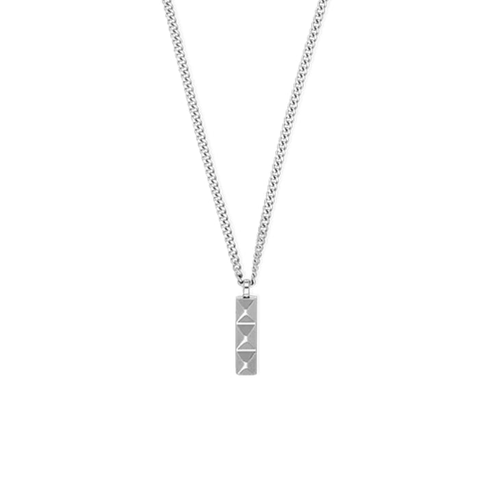 Coeur de Lion Spikes Trio Bar Silver Necklace