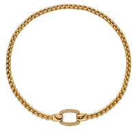 FOPE Flex'it Eka 18ct Yellow Gold 0.65ct Diamond Pavé Clasp 39cm Necklace - Michael Jones Jeweller