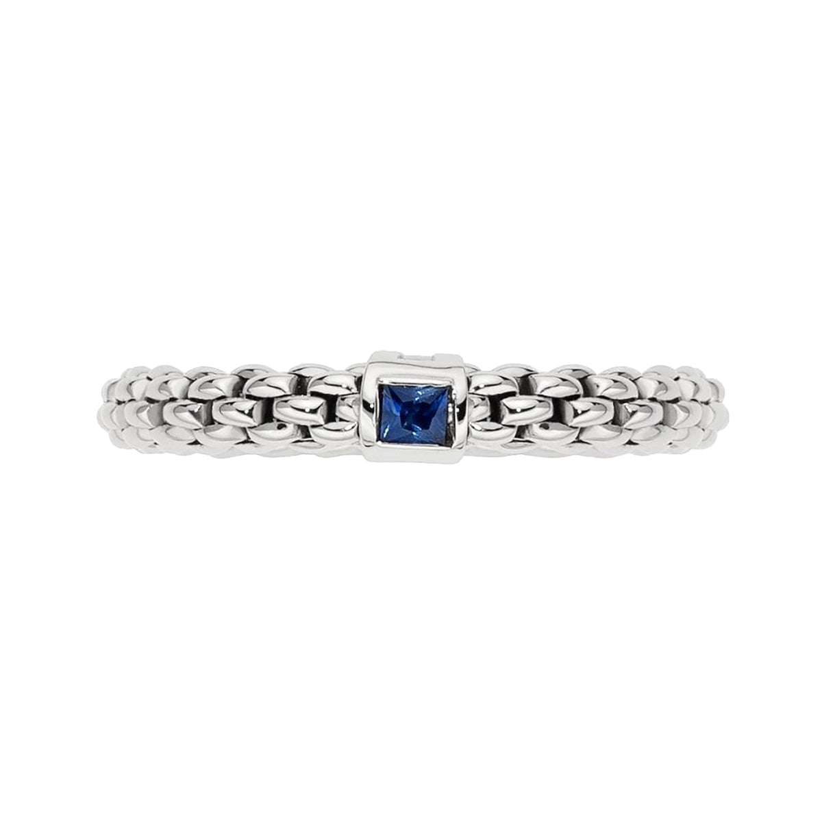 FOPE Flex'it Souls 18ct White Gold Sapphire Ring Medium - Michael Jones Jeweller