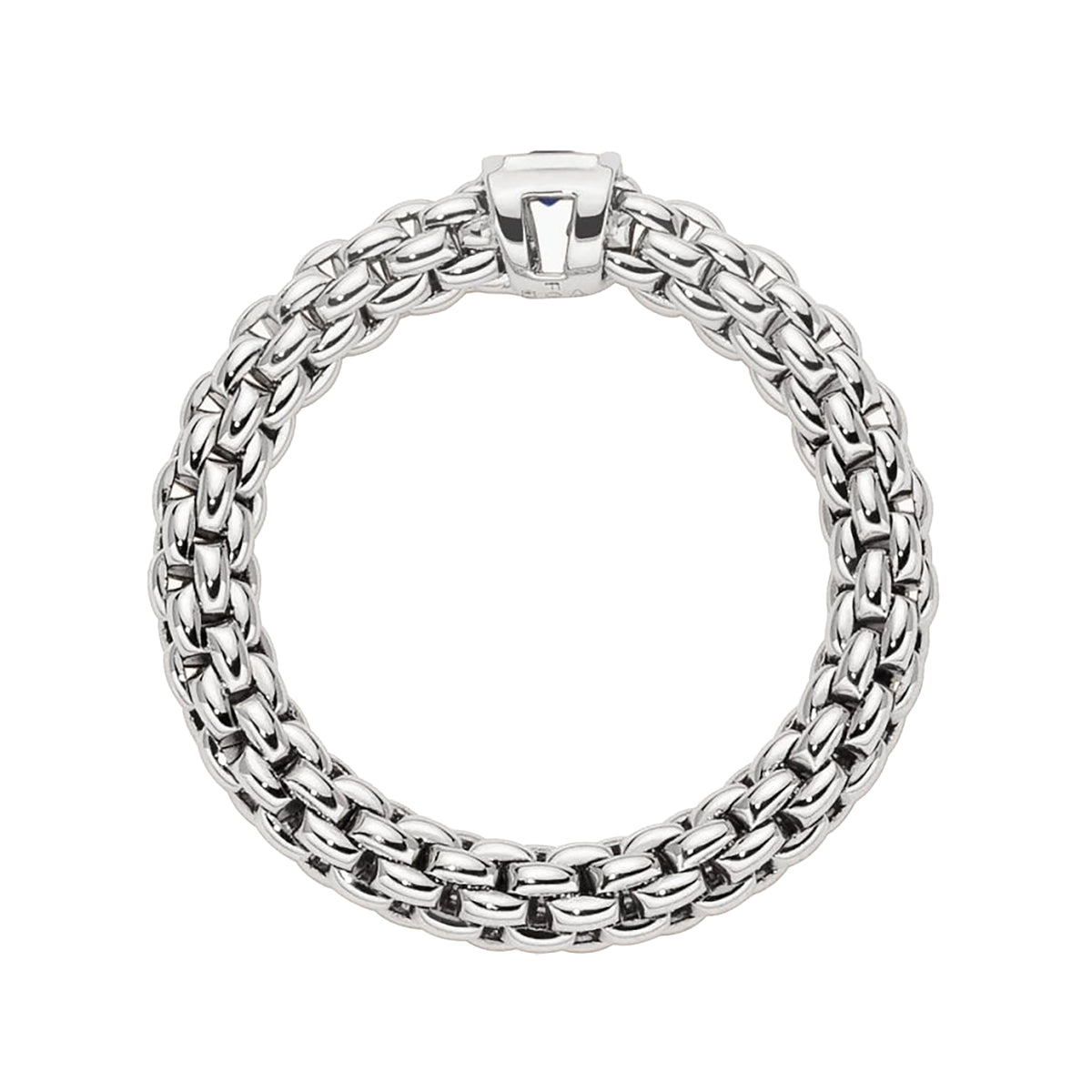 FOPE Flex'it Souls 18ct White Gold Sapphire Ring Medium - Michael Jones Jeweller