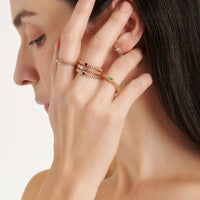 FOPE Flex'it Souls 18ct Rose Gold 0.09ct Diamond Set Ring Medium