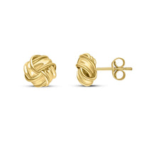 Ribbon Knot 9ct Yellow Gold Stud Earrings - Michael Jones Jeweller