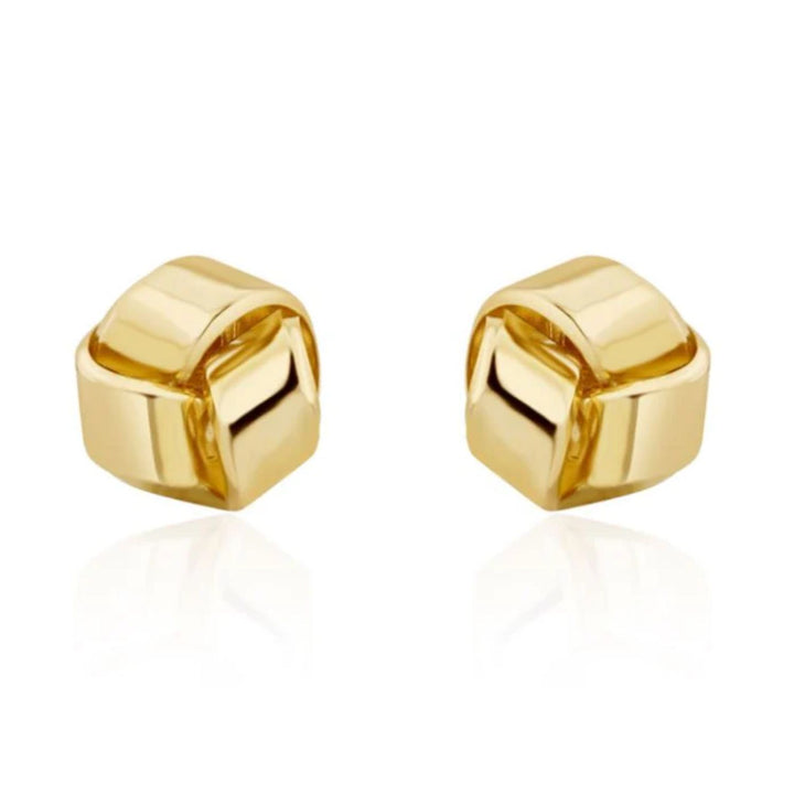 Polished Knot 9ct Yellow Gold Stud Earrings