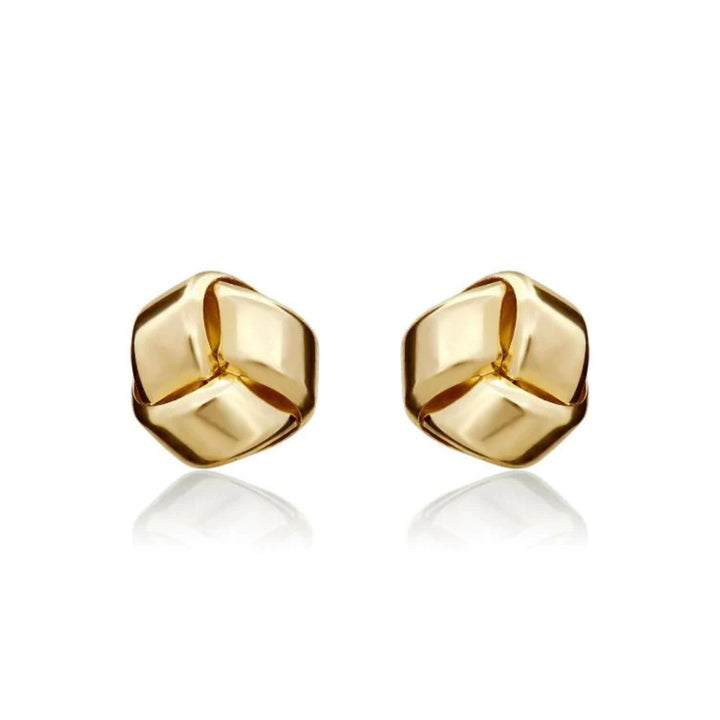 9ct Yellow Gold Knot Stud Earrings