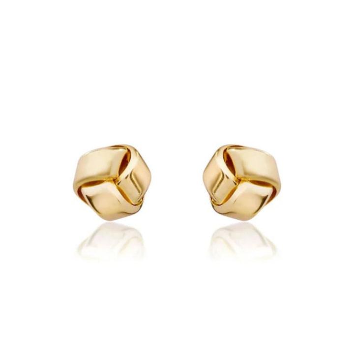 9ct Yellow Gold Knot Stud Earrings