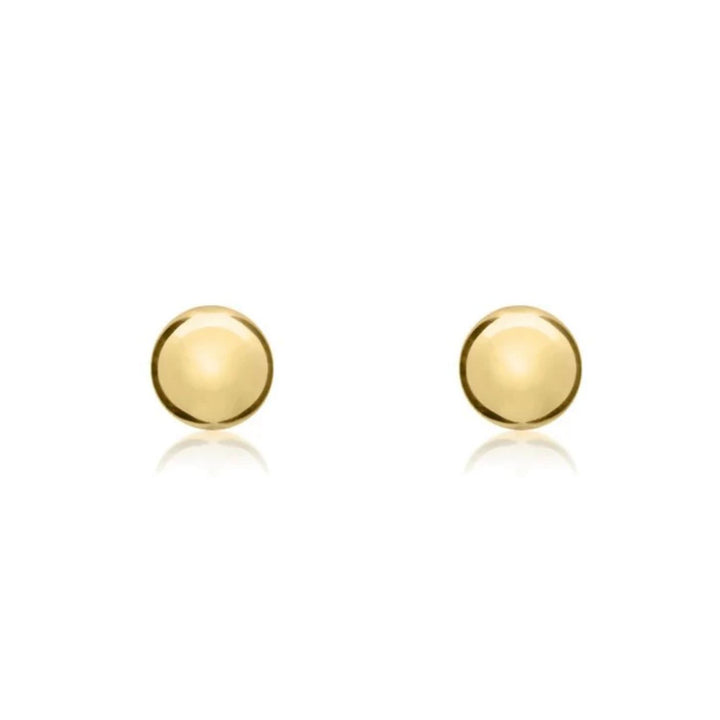 9ct Yellow Gold Polished 5mm Ball Stud Earrings