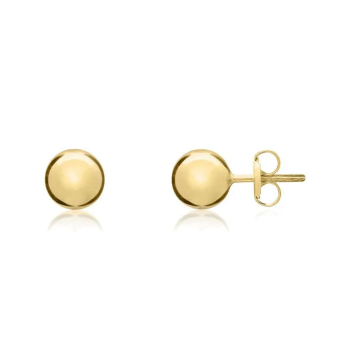 9ct Yellow Gold Polished 5mm Ball Stud Earrings