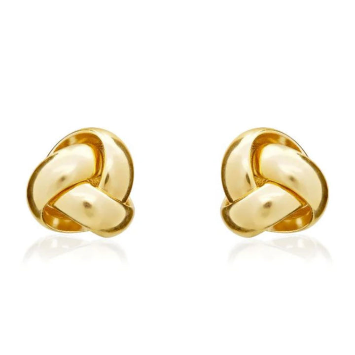 Knot Stud 9ct Yellow Gold Earrings