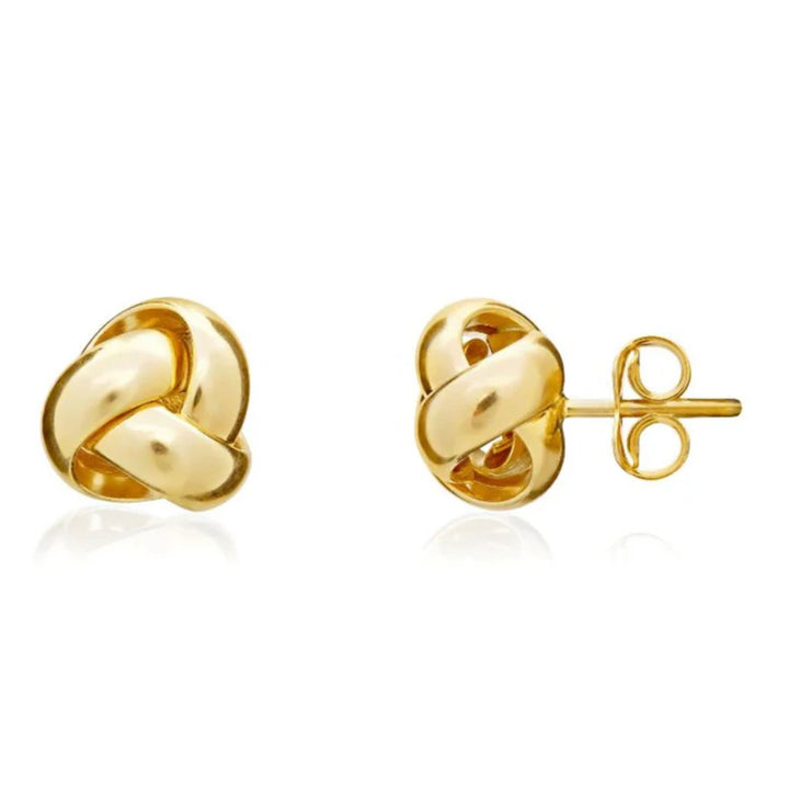 Knot Stud 9ct Yellow Gold Earrings
