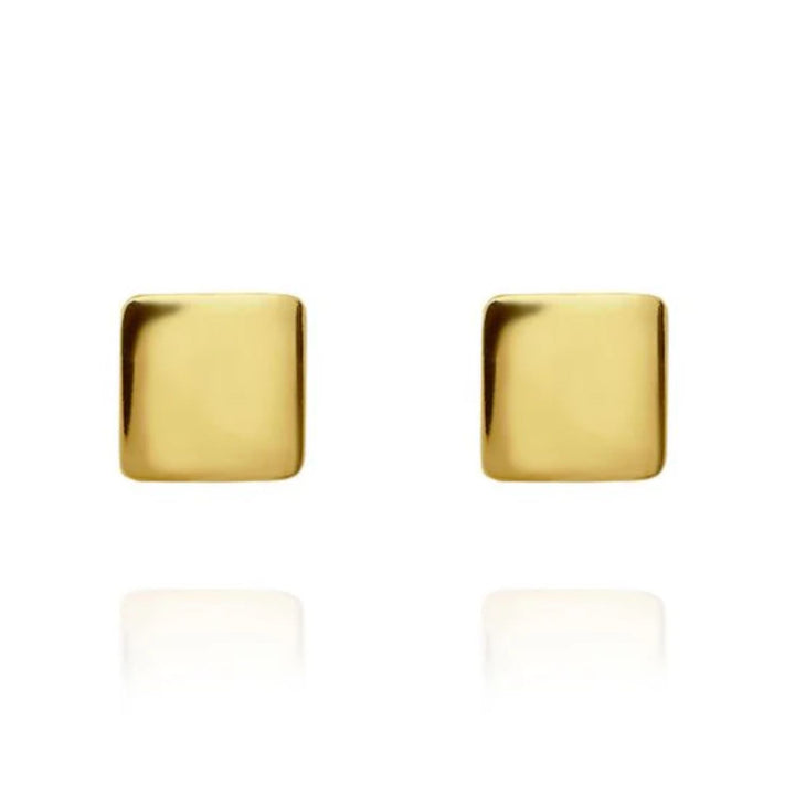 Cube Stud 9ct Yellow Gold Earrings