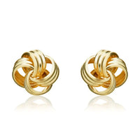 Multi Strand 9ct Yellow Gold Knot Stud Earrings - Michael Jones Jeweller