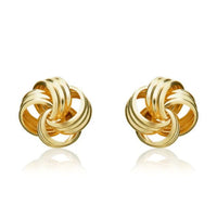 Multi Strand 9ct Yellow Gold Knot Stud Earrings