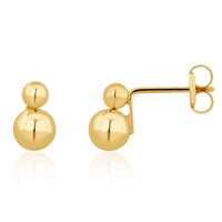 Double Ball 9ct Yellow Gold Stud Earrings - Michael Jones Jeweller