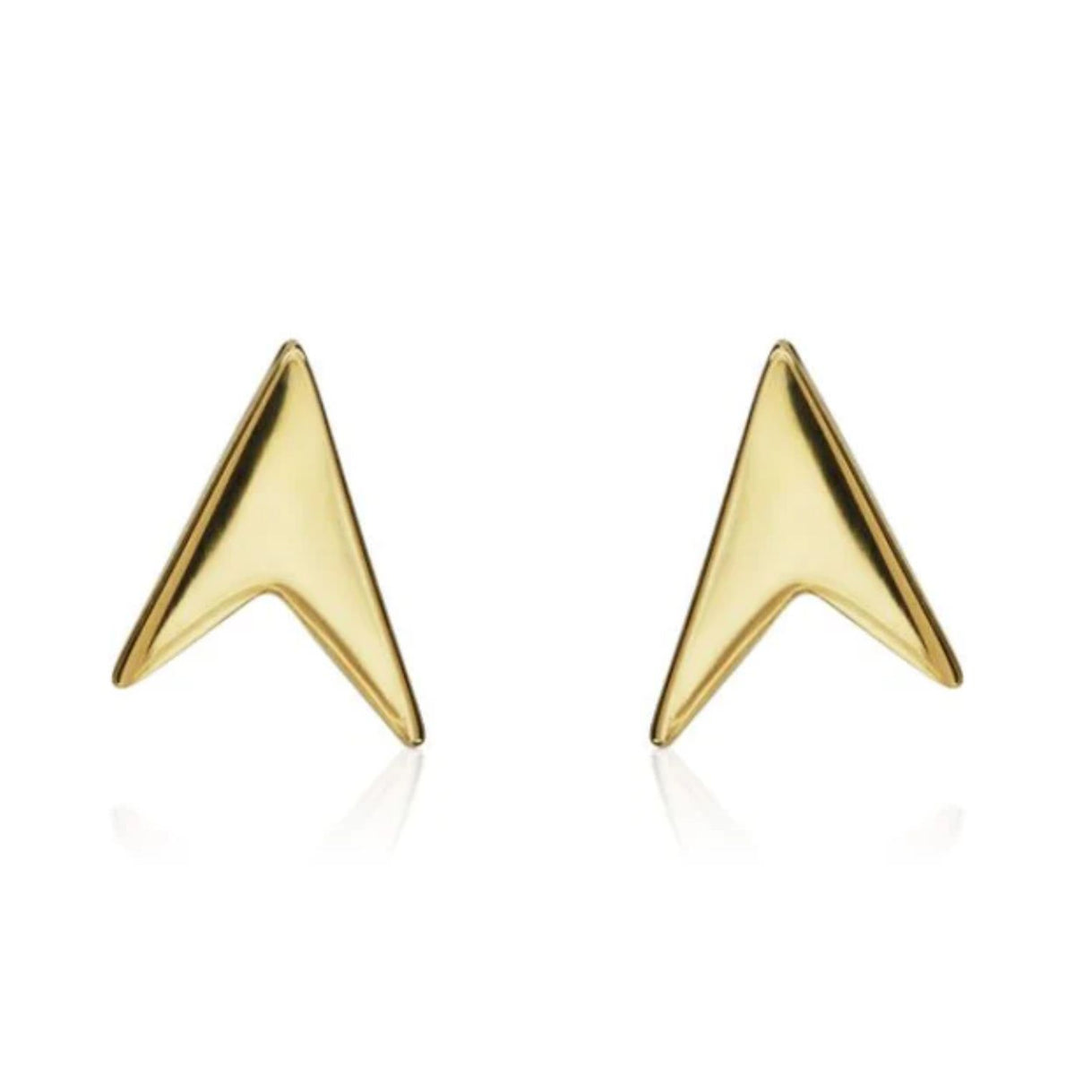 Arrow Shape 9ct Yellow Gold Stud Earrings - Michael Jones Jeweller