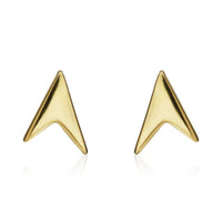Arrow Shape 9ct Yellow Gold Stud Earrings