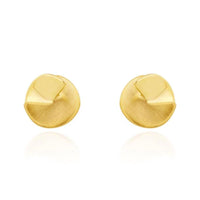 Split Circle 9ct Yellow Gold Stud Earrings