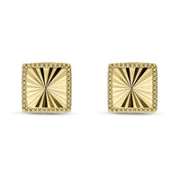 Diamond Cut 9ct Yellow Gold Stud Earrings - Michael Jones Jeweller