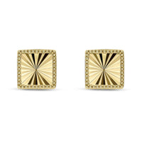 Diamond Cut 9ct Yellow Gold Stud Earrings