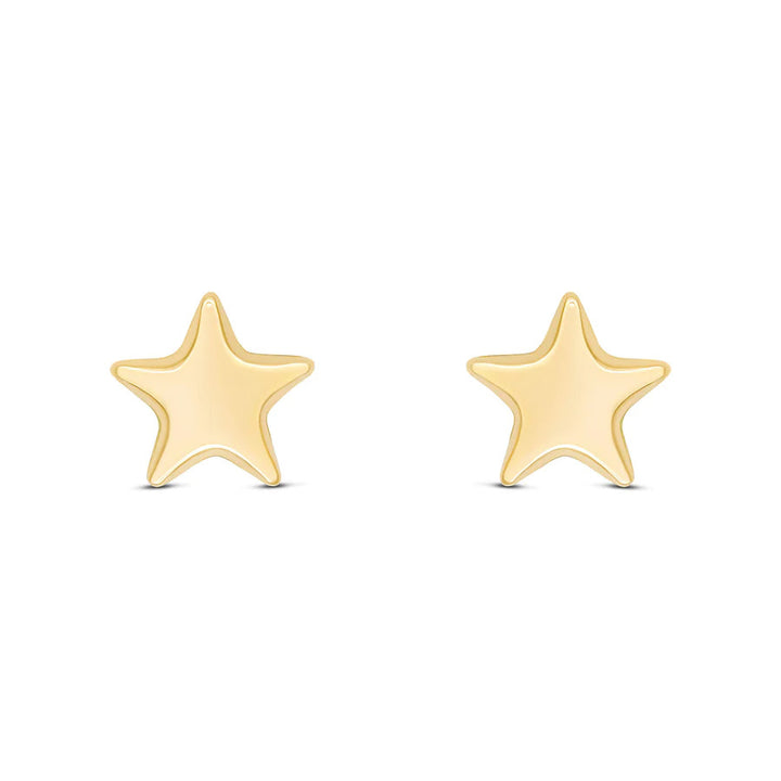 Star 9ct Yellow Gold Stud Earrings