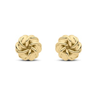 Fancy Swirl 9ct Yellow Gold Stud Earrings - Michael Jones Jeweller