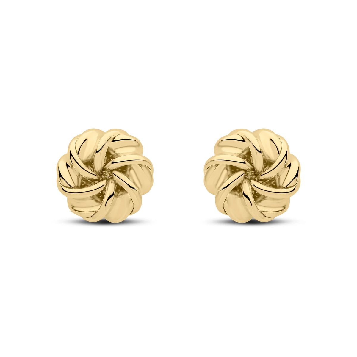 Fancy Swirl 9ct Yellow Gold Stud Earrings - Michael Jones Jeweller