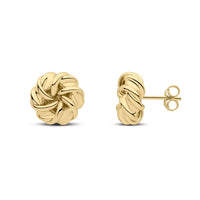 Fancy Swirl 9ct Yellow Gold Stud Earrings - Michael Jones Jeweller