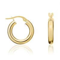 Round 9ct Yellow Gold Hoop Earrings