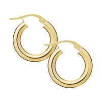 Round 9ct Yellow Gold Hoop Earrings