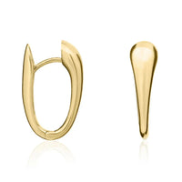 Tapered Huggy 9ct Yellow Gold Hoop Earrings