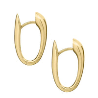 Tapered Huggy 9ct Yellow Gold Hoop Earrings