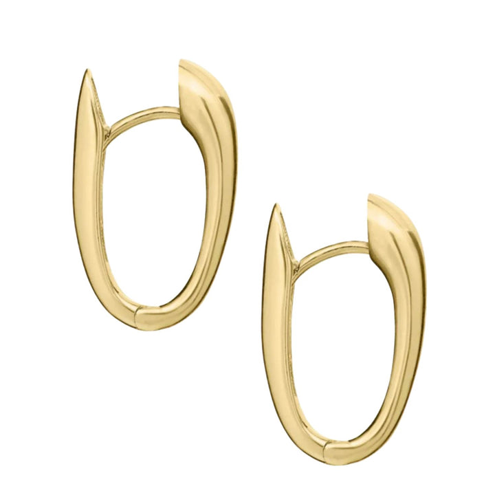 Tapered Huggy 9ct Yellow Gold Hoop Earrings